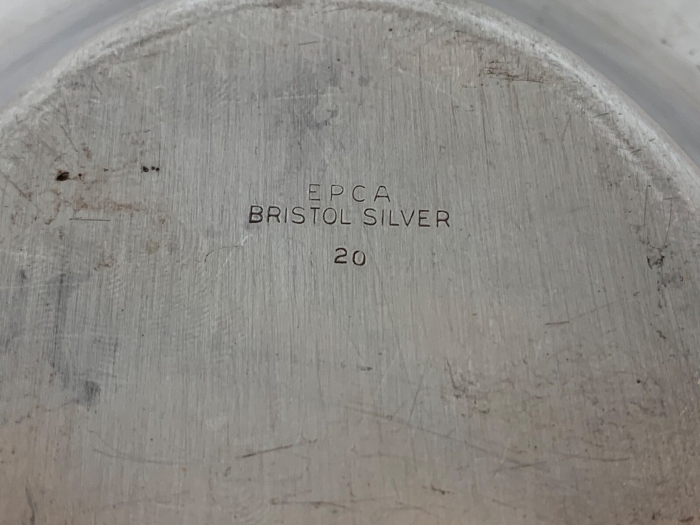 Vintage EPCA Bristol Silver Plate Oval Tray by Poole #20