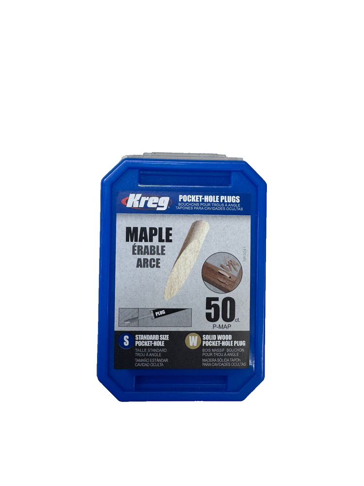 Solid-Wood Pocket-Hole Plugs - Maple