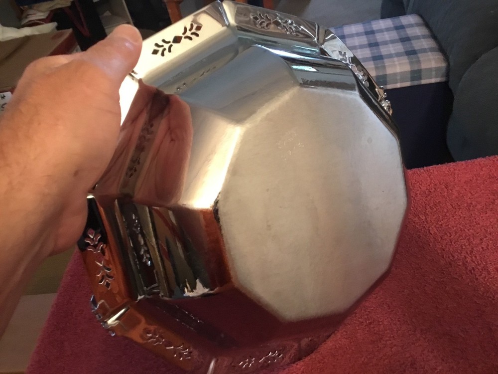 Continentil Silver Co. 10 Sided Metal Basket #3748