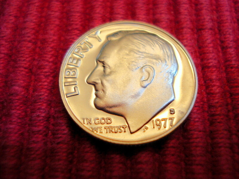 1977 S Roosevelt Gem Proof Dime