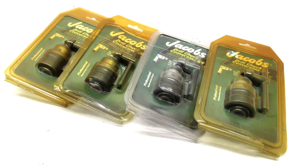 NEW! 4 JACOBS 1/2" DRILL CHUCK CONVERSION KITS w/ 1/2"-20 THREADED MOUNT - #1056