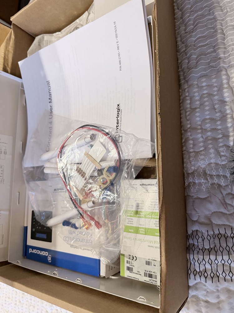 Interlogix Concord 4 Alarm System Kit Enhanced LCD Keypad Wall Mount Sensor