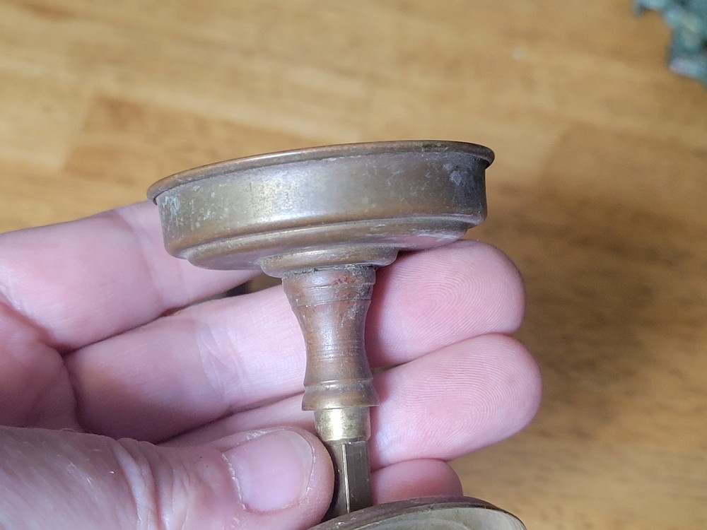 Antique Sheraton Federal Brass Door Knobs or Drawer Pulls 2" -READ-
