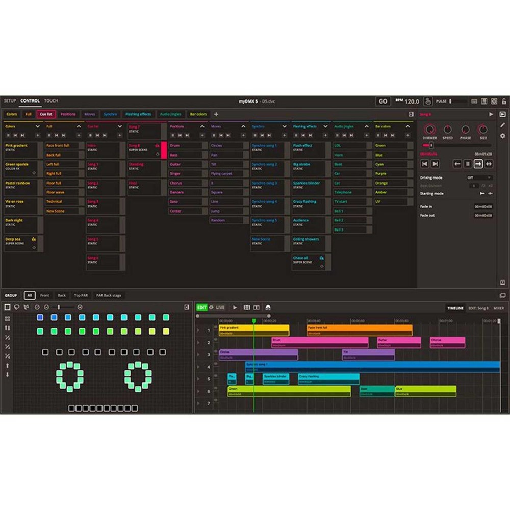 ADJ myDMX 5 DMX Lighting Control Software Hardware Interface for Mac & PC