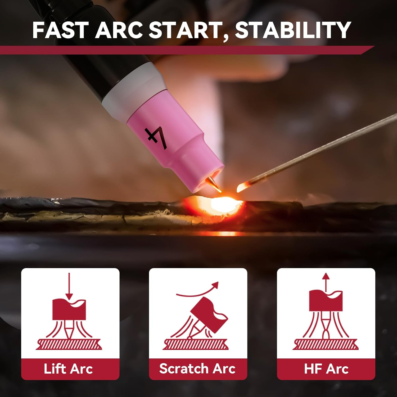 Lift Tig Torch 150Amp with 13FT Cable for ARCCAPTAIN ARC200, MIG200, MIG250, ARC