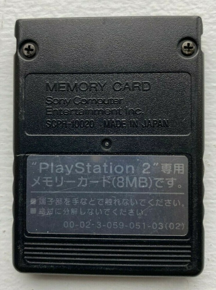 Sony PS2 Authentic Memory Card SCPH-10020 8MB MagicGate - BLACK - Tested