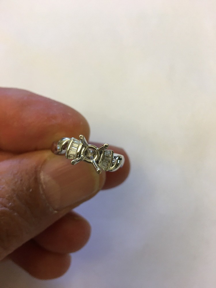 Solid 18k Gold And Diamond Engagement Ring Mounting