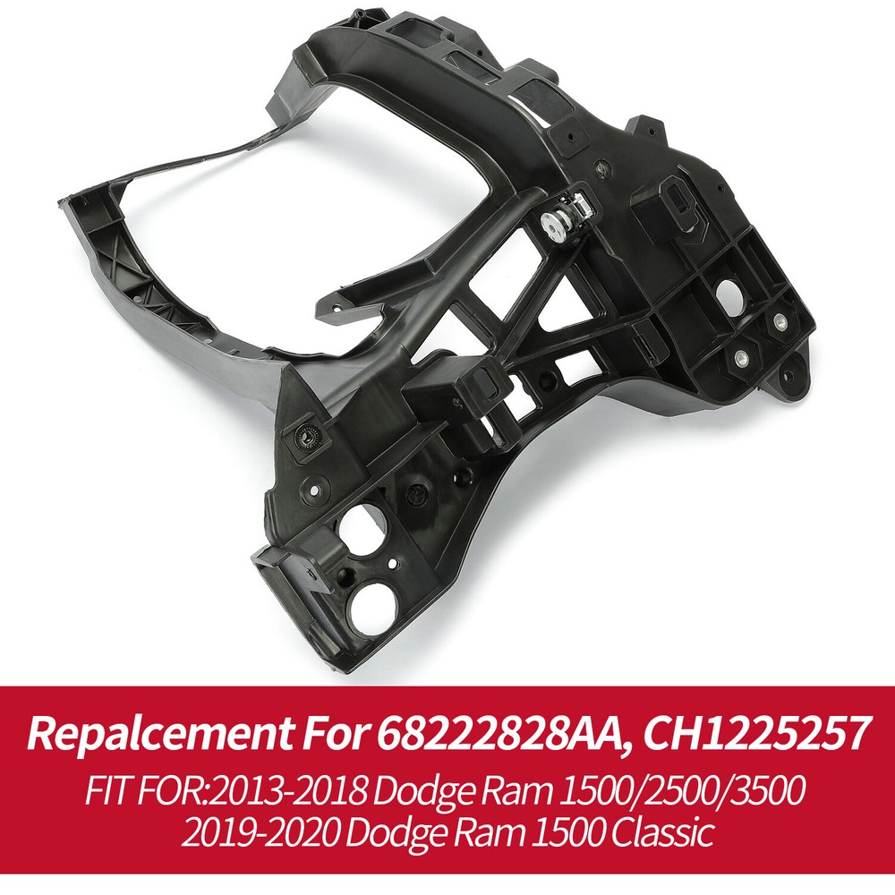 HECASA LH Driver Side Radiator Support Headlight Bracket For Ram 1500 2500 13-18