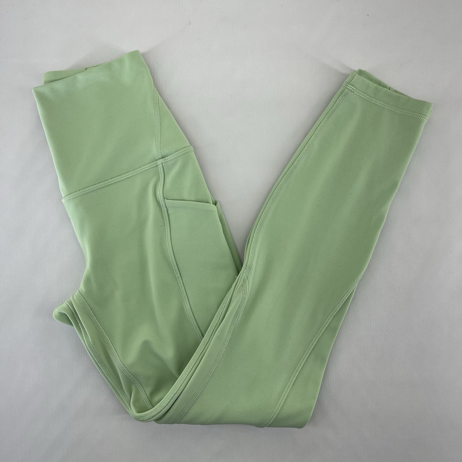 Lululemon Align High Rise Pant w Pockets 24” Womens 2 Creamy Mint EUC