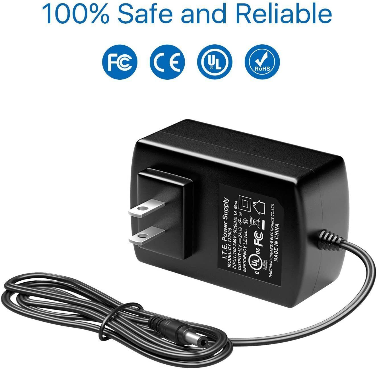 ZOSI 12V/2A Power Adapter for Camera DVR Video DC 1 to 4 Power Splitter Cable