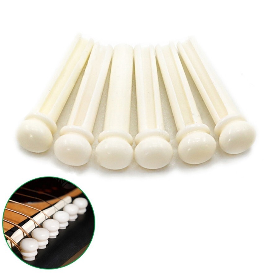 30x Bone Guitar Bridge Pin String Peg Luthier Nut Saddle