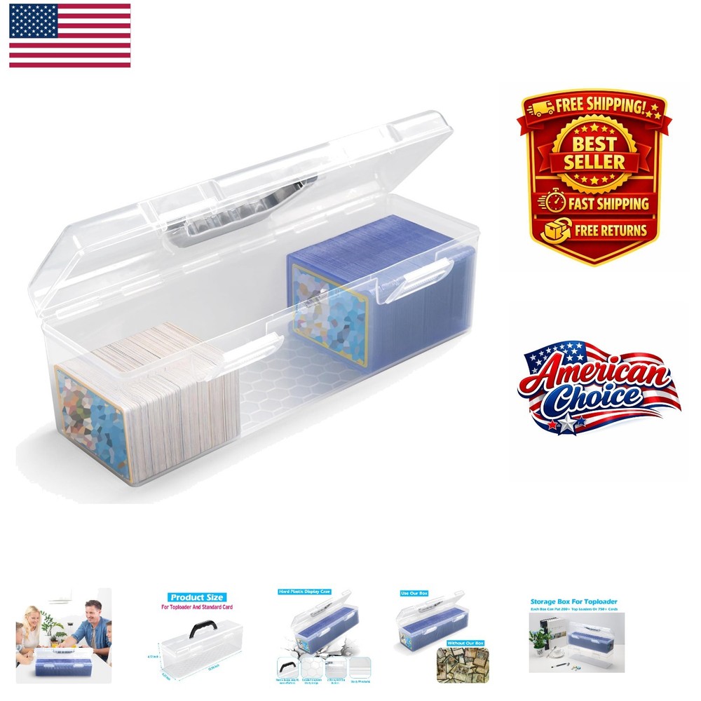 Versatile Trading Card Storage Container – Built-in Handle for Easy Transport