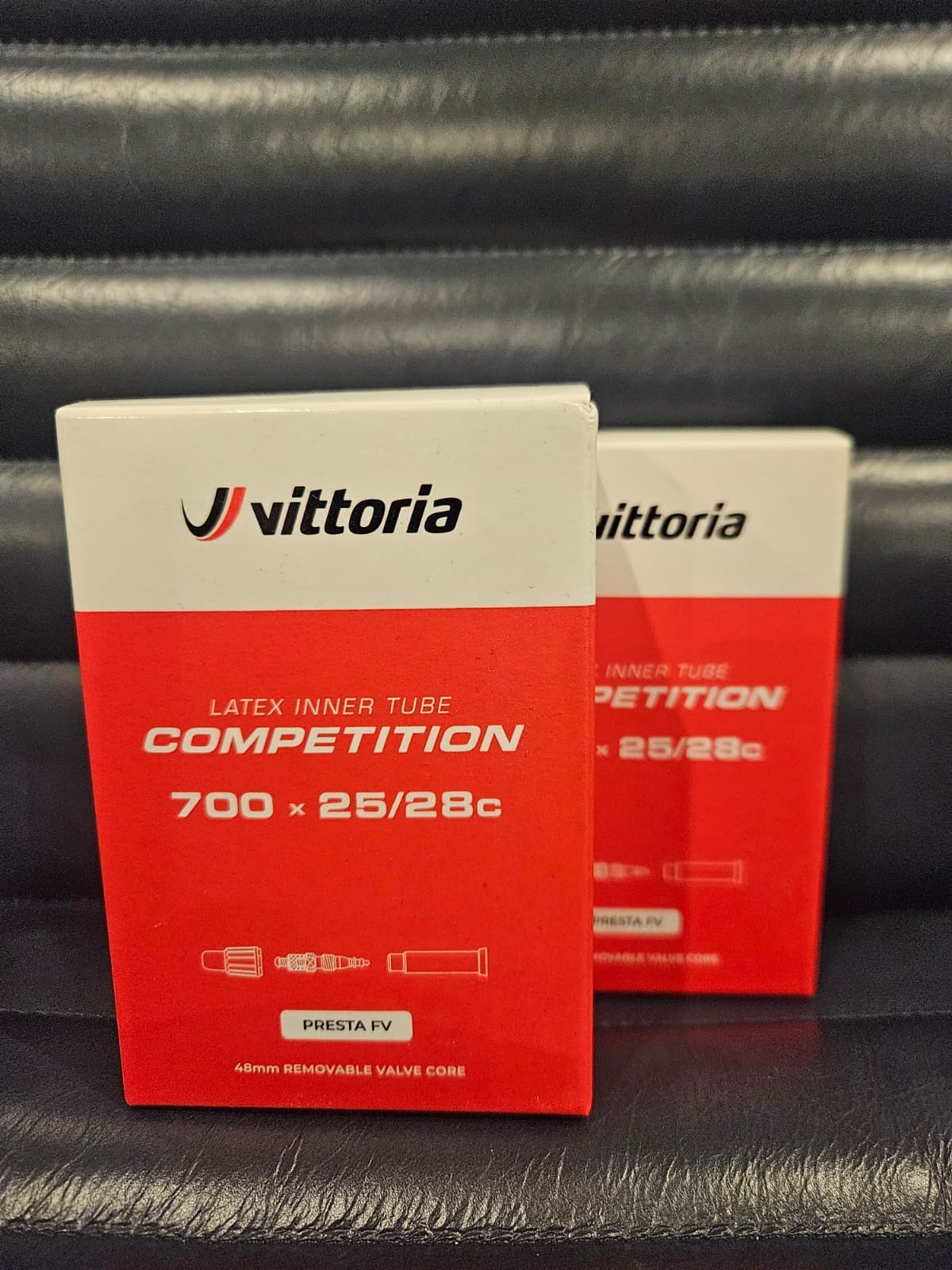 2 Pack Vittoria Latex Competition Inner Tubes 25-28c, 30-38c 48mm Presta Valve