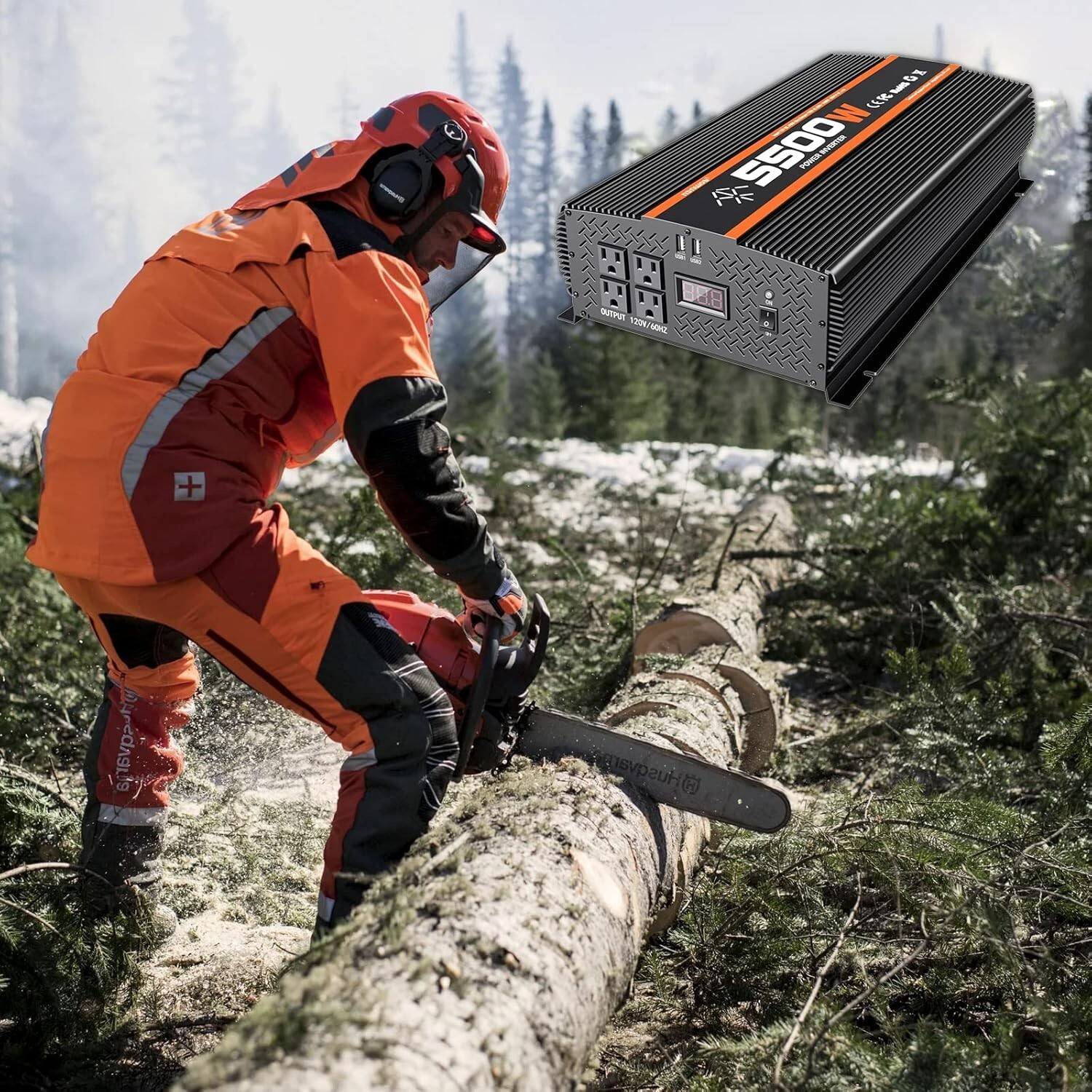 5500W Modified wave car inverter for Truck RV power inverter 12V to 110V/120V