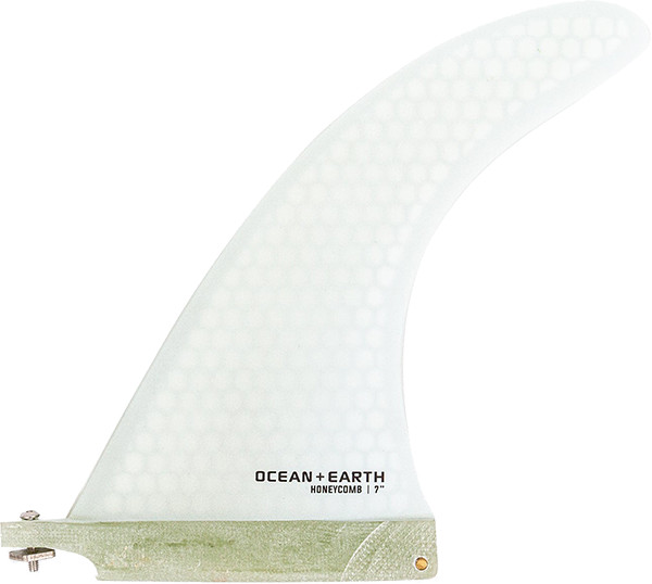 O&E Honeycomb Single Fin 7" White Surfboard FIN
