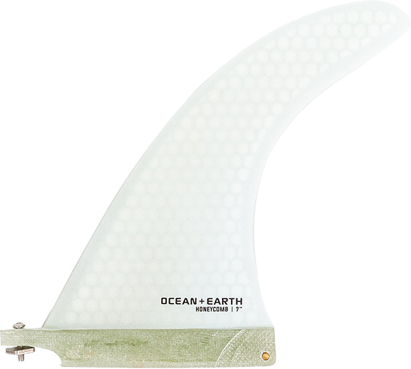 O&E Honeycomb Single Fin 7" White Surfboard FIN