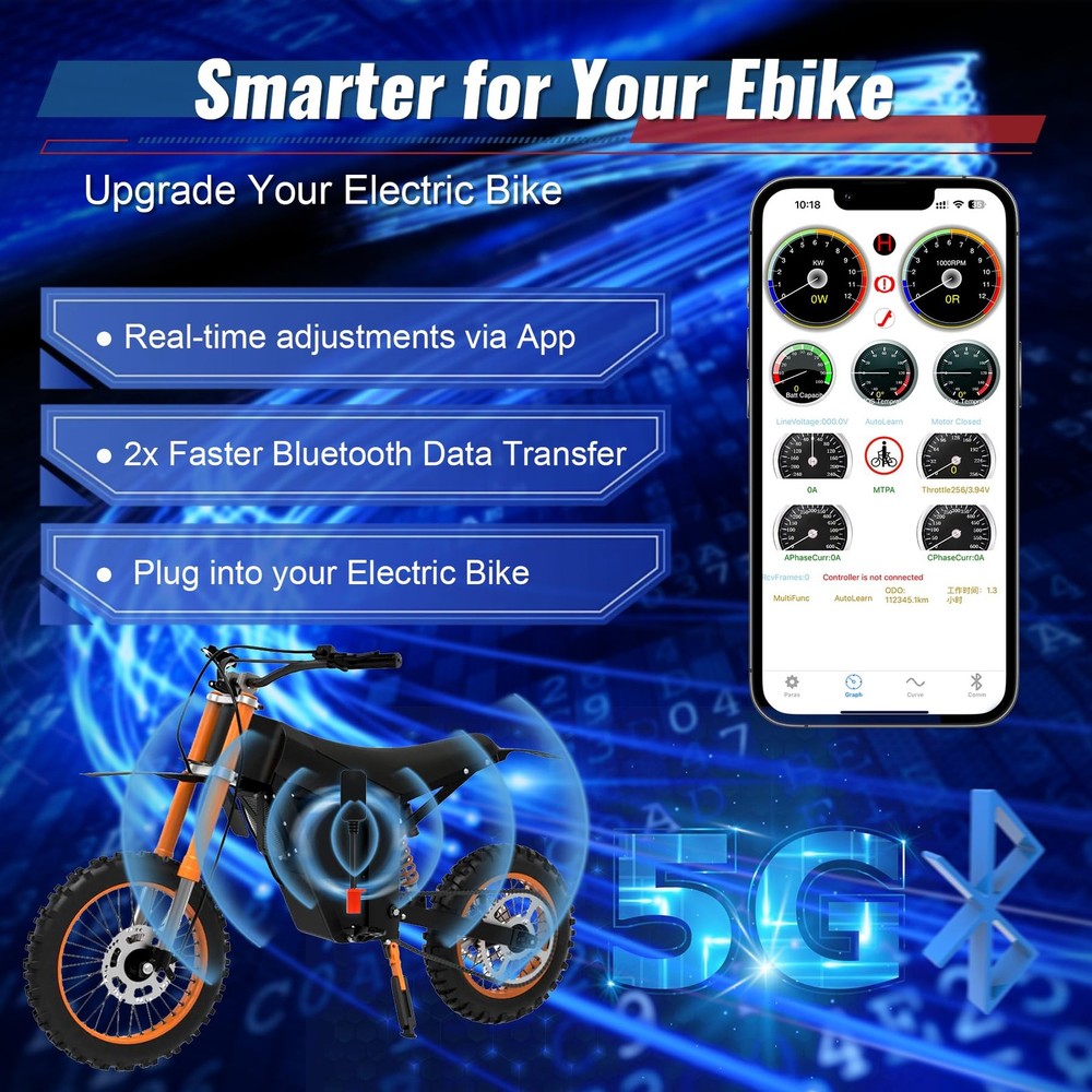 Bluetooth Dongle/Adapter for Ebike Compatible with Fardriver Controller Progr...