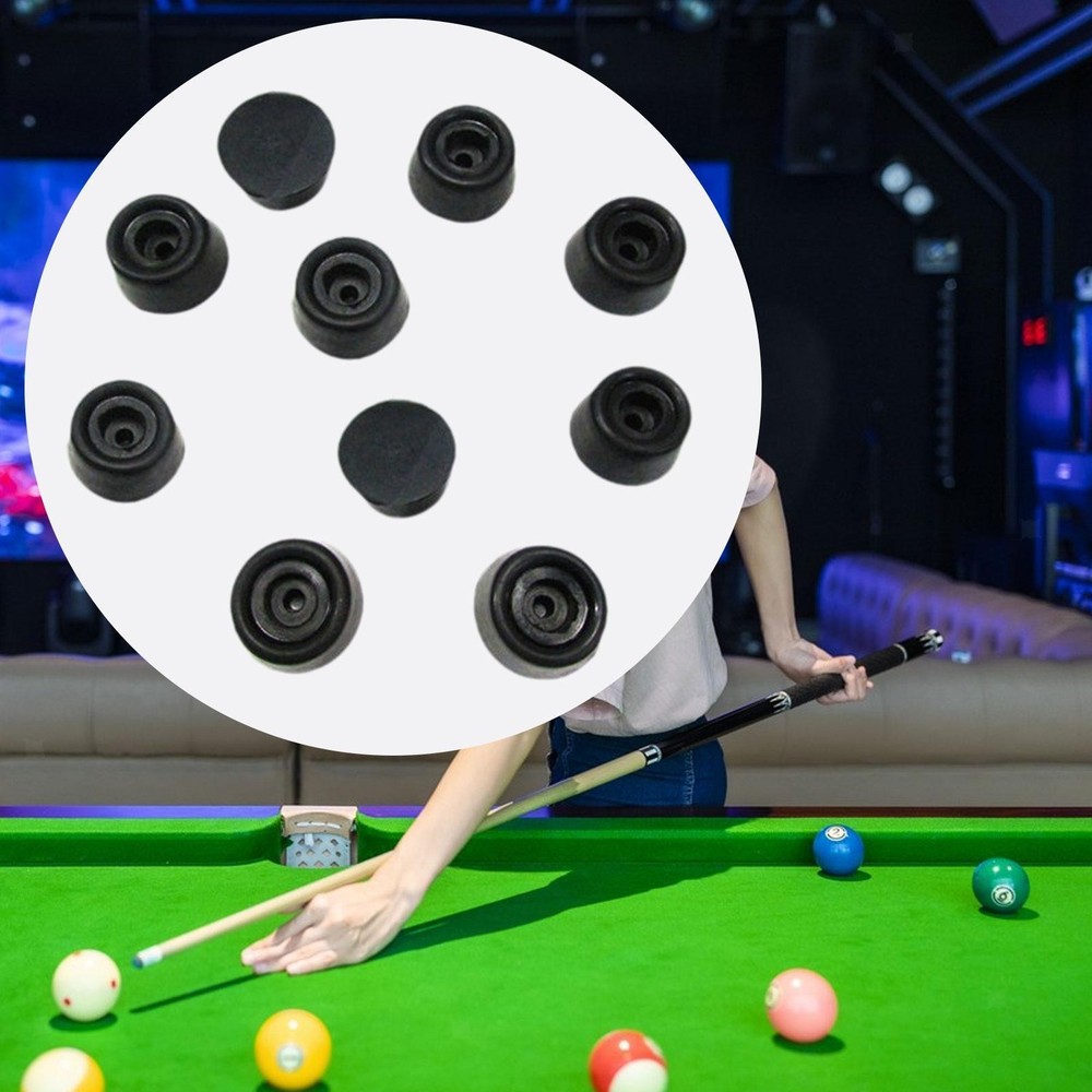 10Pcs Pool Cue Bottom Cover Protection Pad Sturdy Practical Rubber Plug for