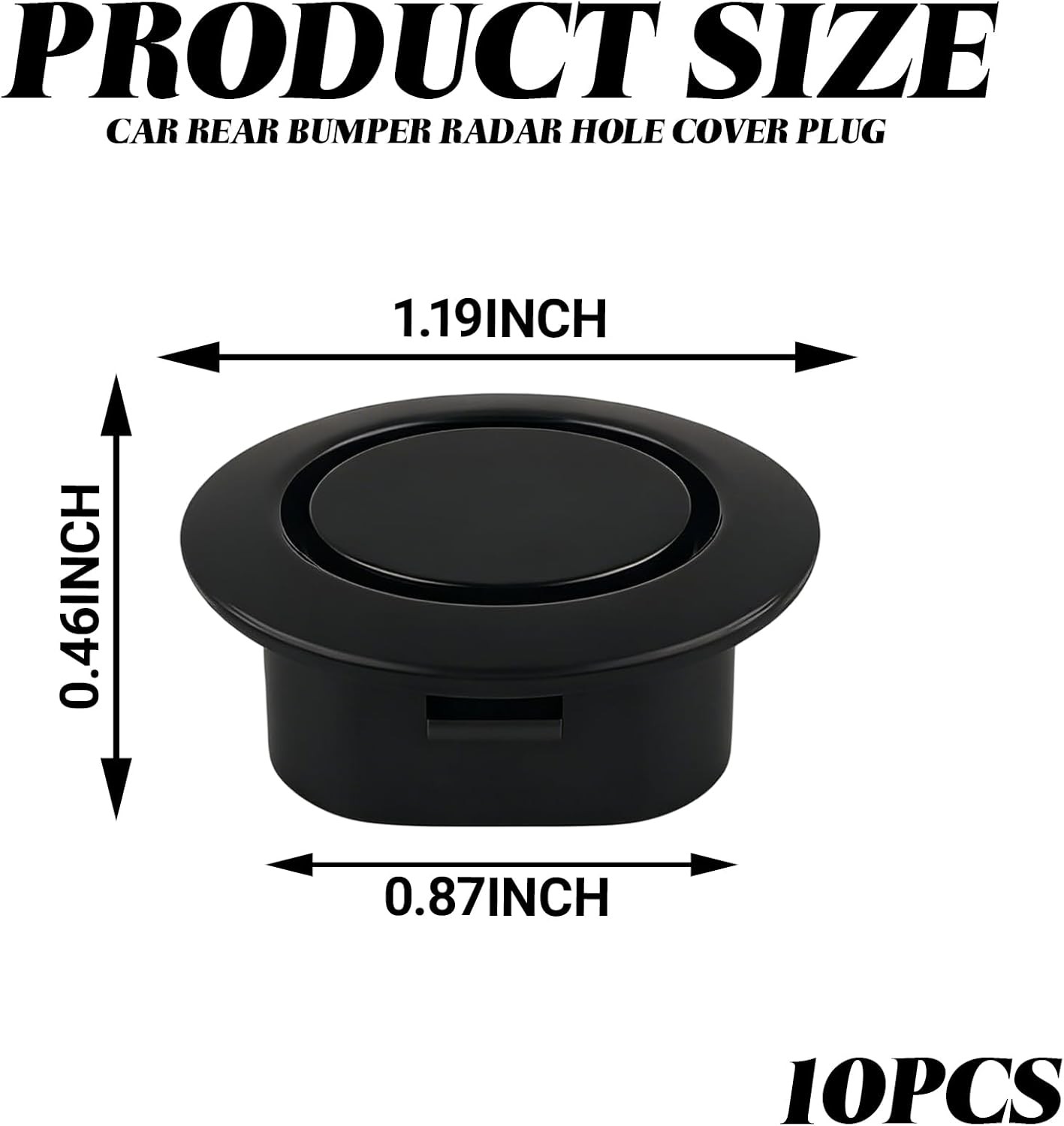 0PCS Car Rear Bumper Radar Hole Cover, Durable Bumper Hole Plugs Protector Cover