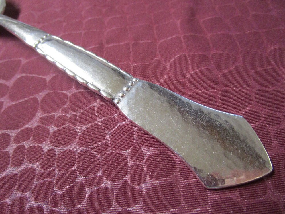 Scandinavian Table Serving Spoon Hammered Look No Monograms