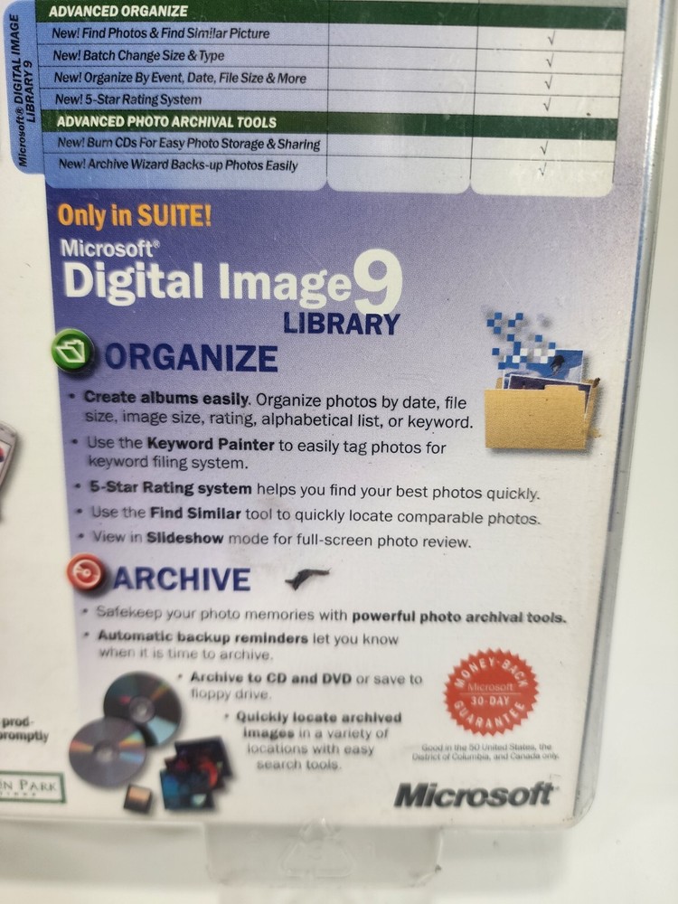 Microsoft Digital Image Pro 9 Suite for Windows XP, 2000, ME, 98 ~ SEALED