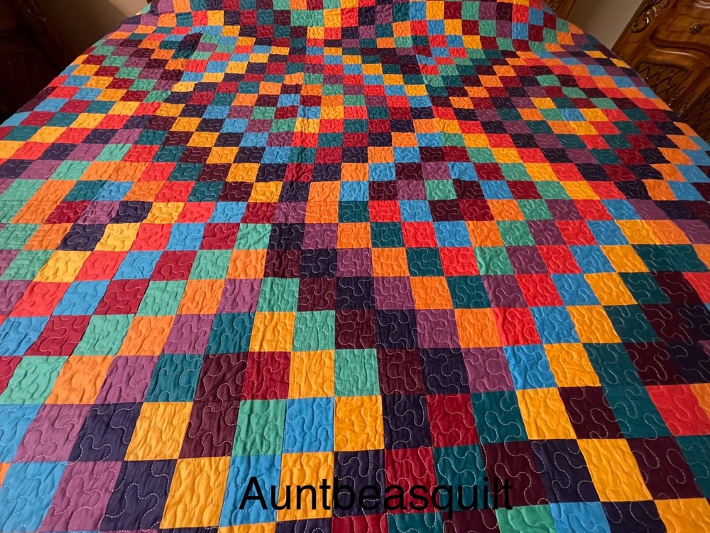 Around the World Patchwork quilt/king size #63