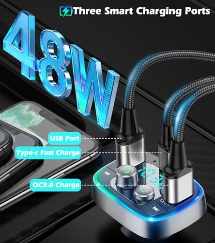 USB C Bluetooth 5.4 Car Adapter, Wireless Upgrade Audio System for Non