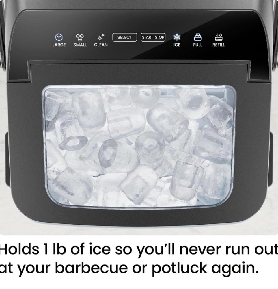 NEW— Ice Man Dual Size Compact Ice Maker