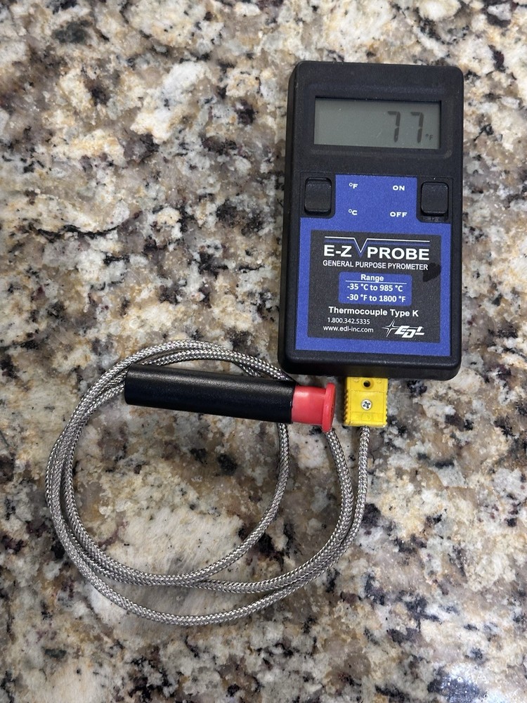 EDL E-Z Probe Digital Pyrometer Thermocouple Type K