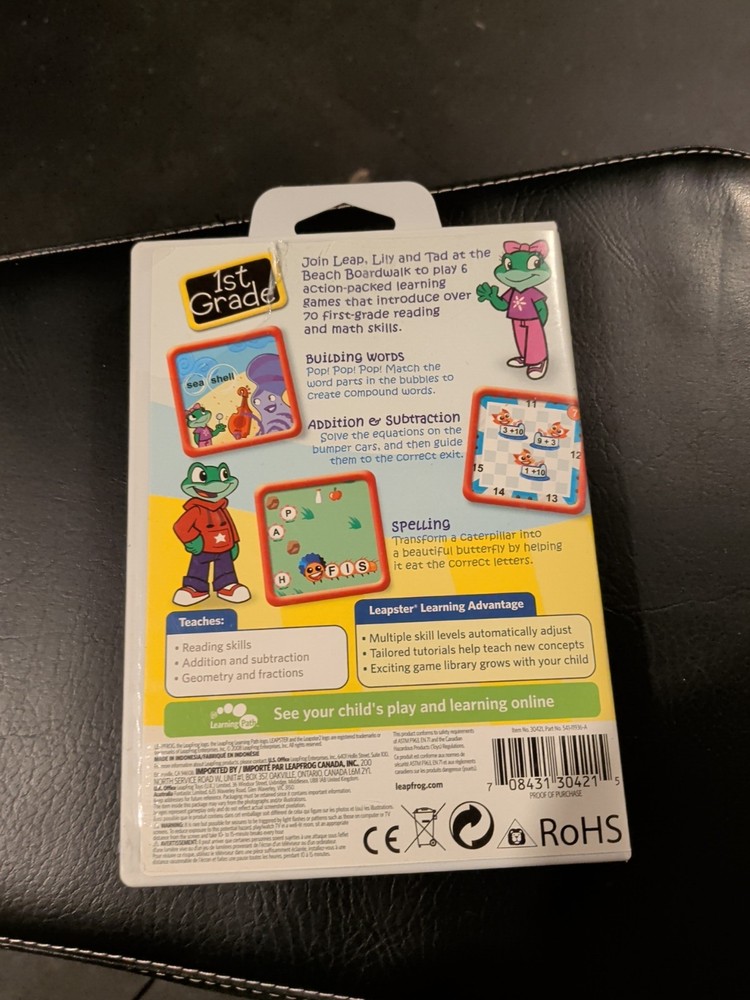 1st Grade Leap Frog Leapster Learning Game 6-7 Years Learning Path