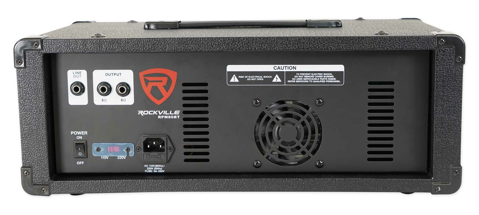 Rockville RPM80BT 2400w Powered 8 Channel Mixer/Amplifier w/Bluetooth/EQ/Effects