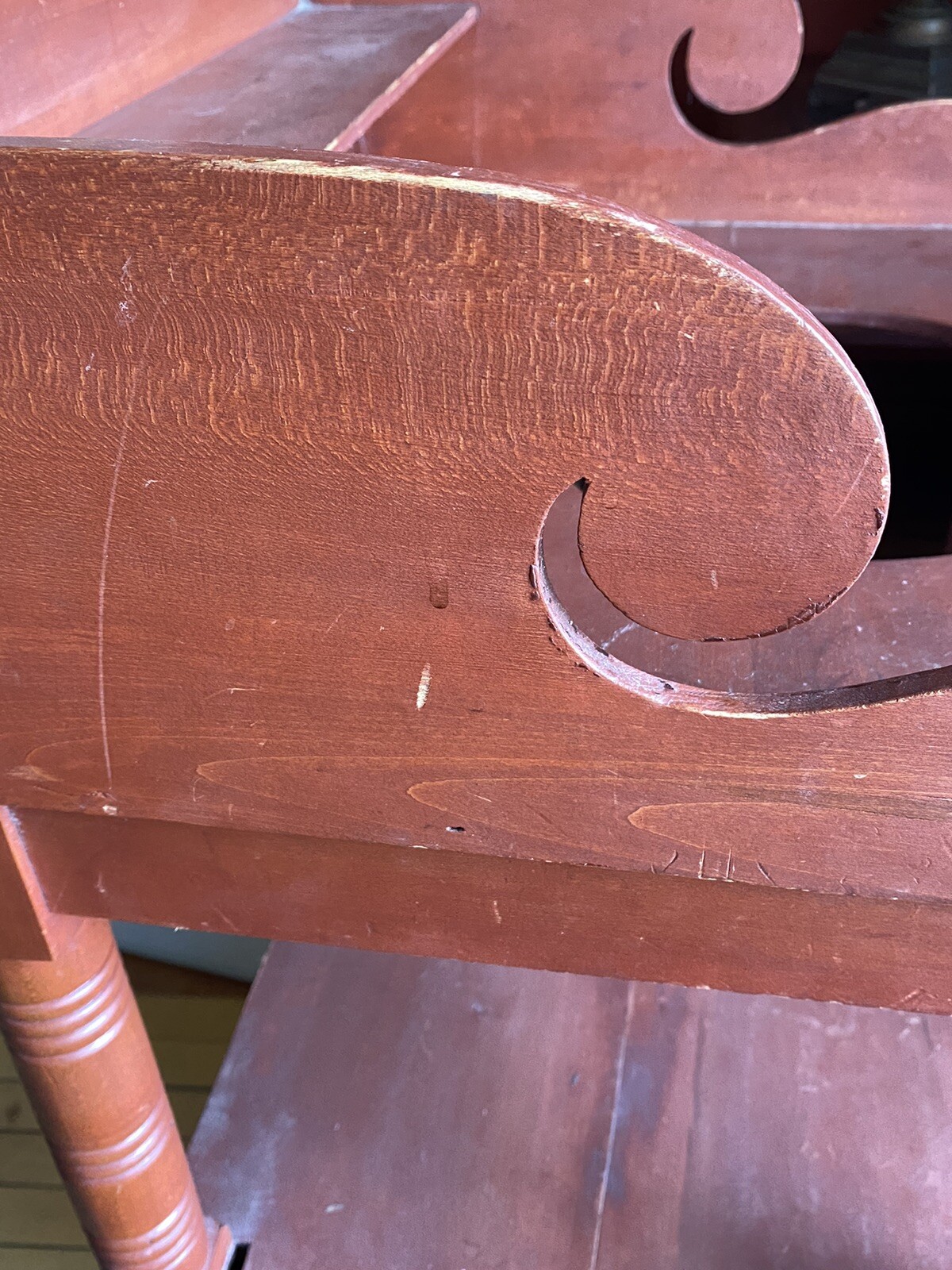 Antique Washstand w Birdseye Maple Drawer 19th Century Sheraton Style Classical