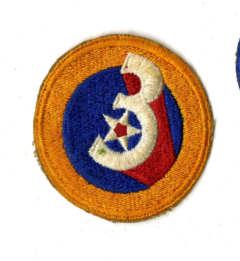 3rd Air Force Patch White Back WWII Vintage Florida Antisubmarine