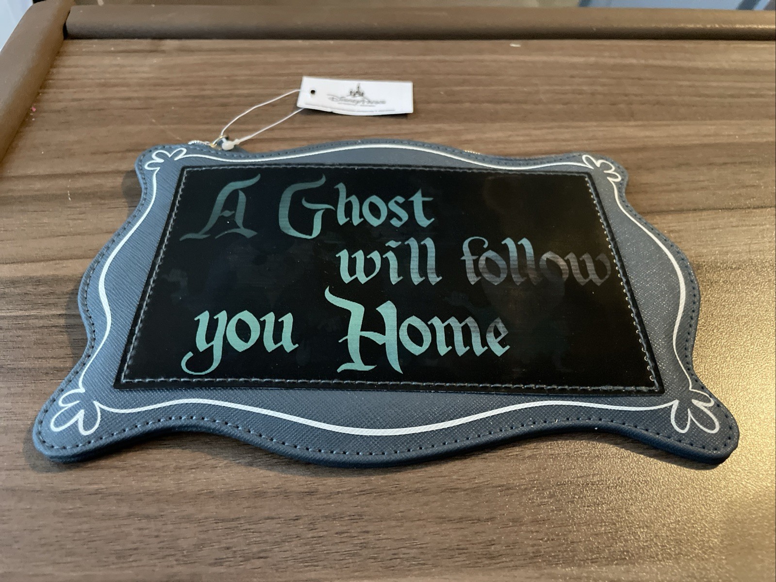 Disney Parks Hitchhiking Ghosts Haunted Mansion Pouch Zip Case Hologram NEW NWT