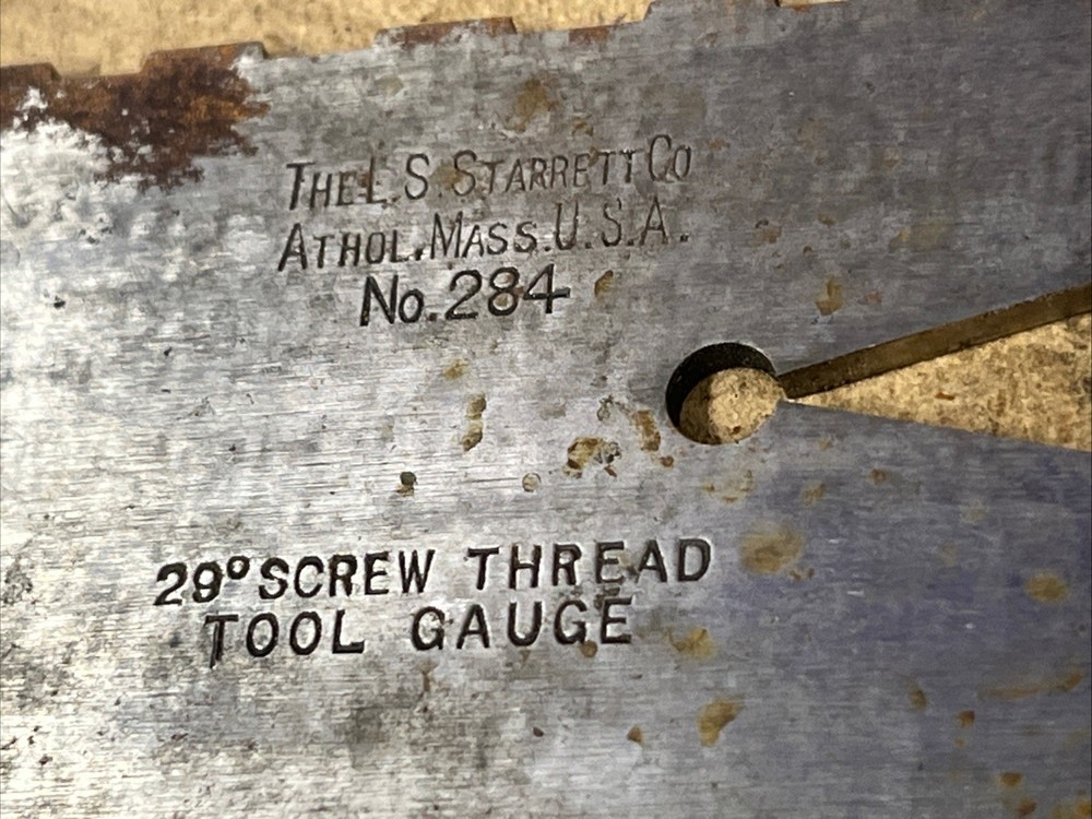 Starrett No. 284 Screw Thread Tool Gauge
