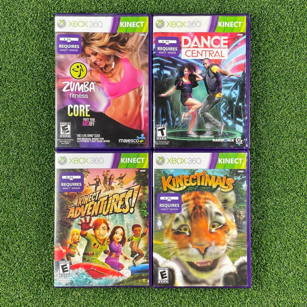 Microsoft Xbox 360 Kinect Sensor Bundle 4 Games Tested Working