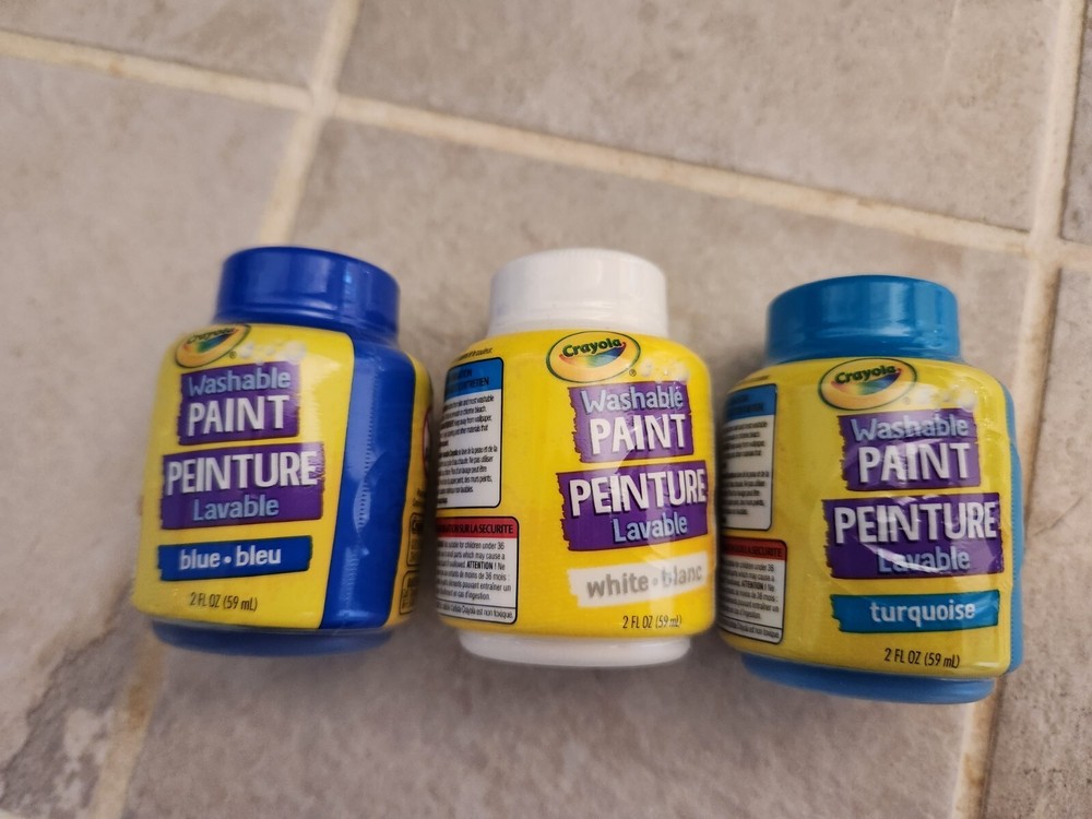 Crayola Washable Paint 3 bottles - 2 oz a piece.