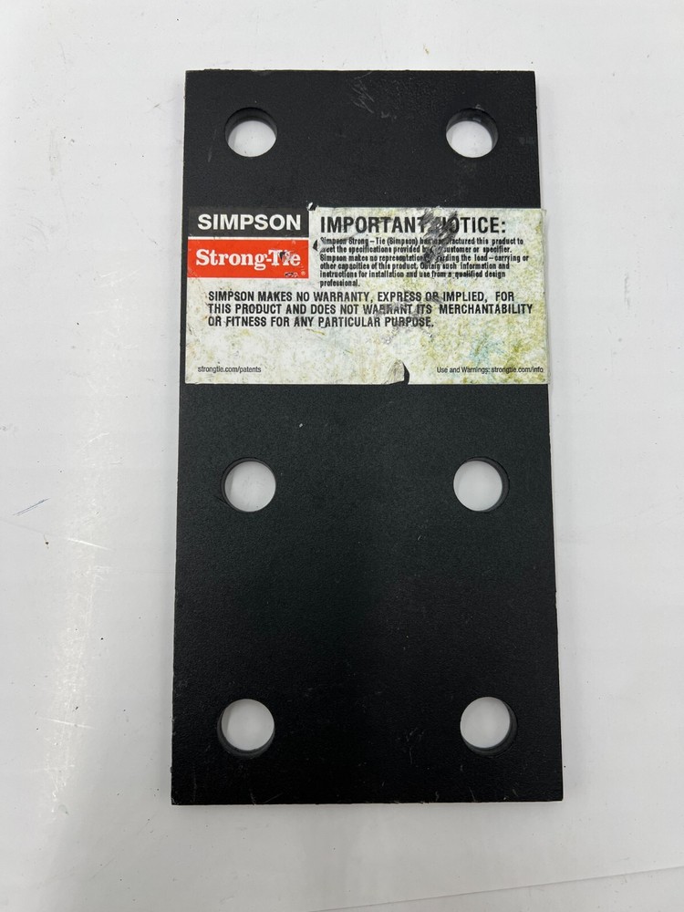 Simpson Strong-Tie LHT80321 Tow Bar Drop Plate Adjustable 3 Level Replacement