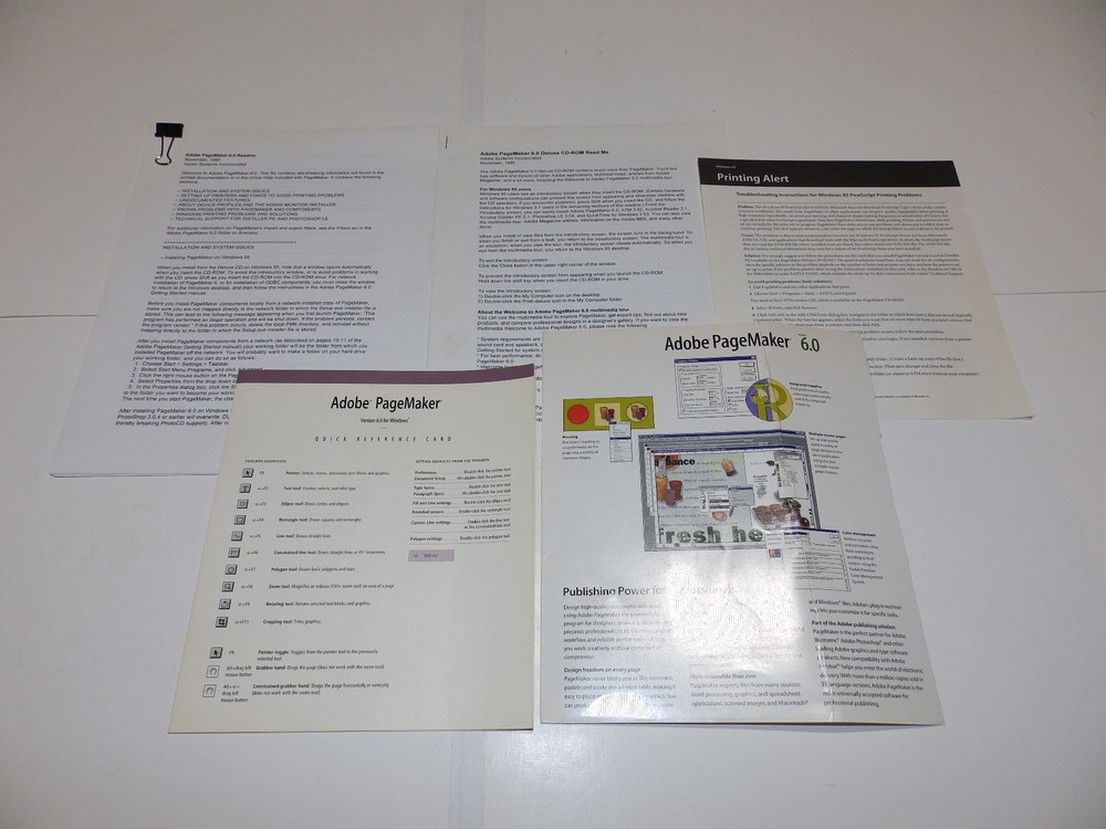 Vintage Software - Adobe PageMaker for Windows v5.0 / 6.0 / 6.5