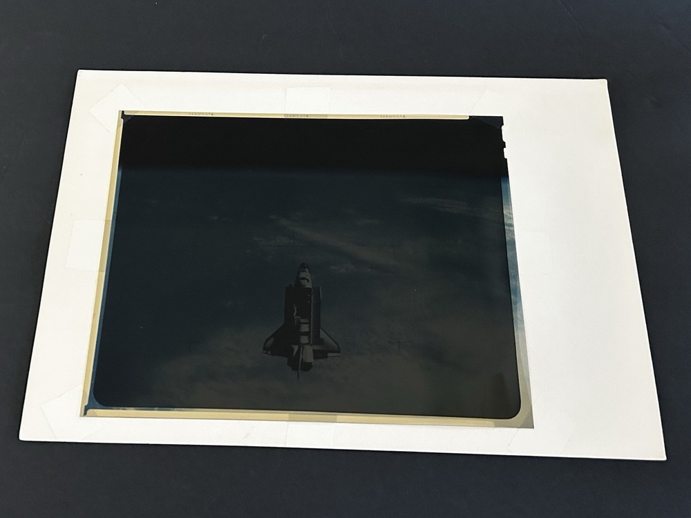 1983 NASA KSC Shuttle Challenger STS-7 Orbits Earth Presentation Transparency