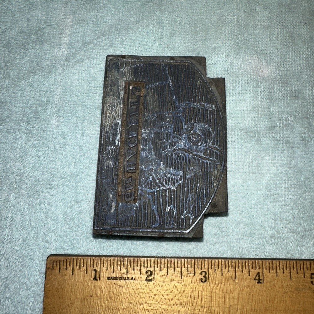 Printing Block “ Diver Underwater Scene “ Room For Type