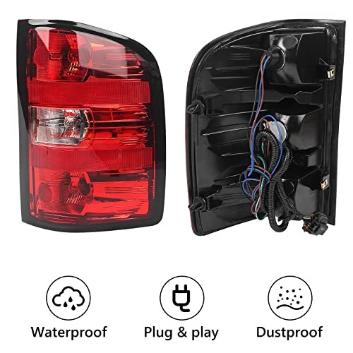 Right Tail light Assembly for Chevy Right (Passenger Side) Black Trim