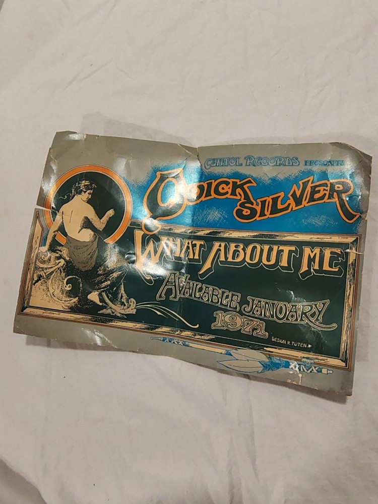 Quicksilver What About Me 1971 Capitol Records Promo Poster Randy Tuten