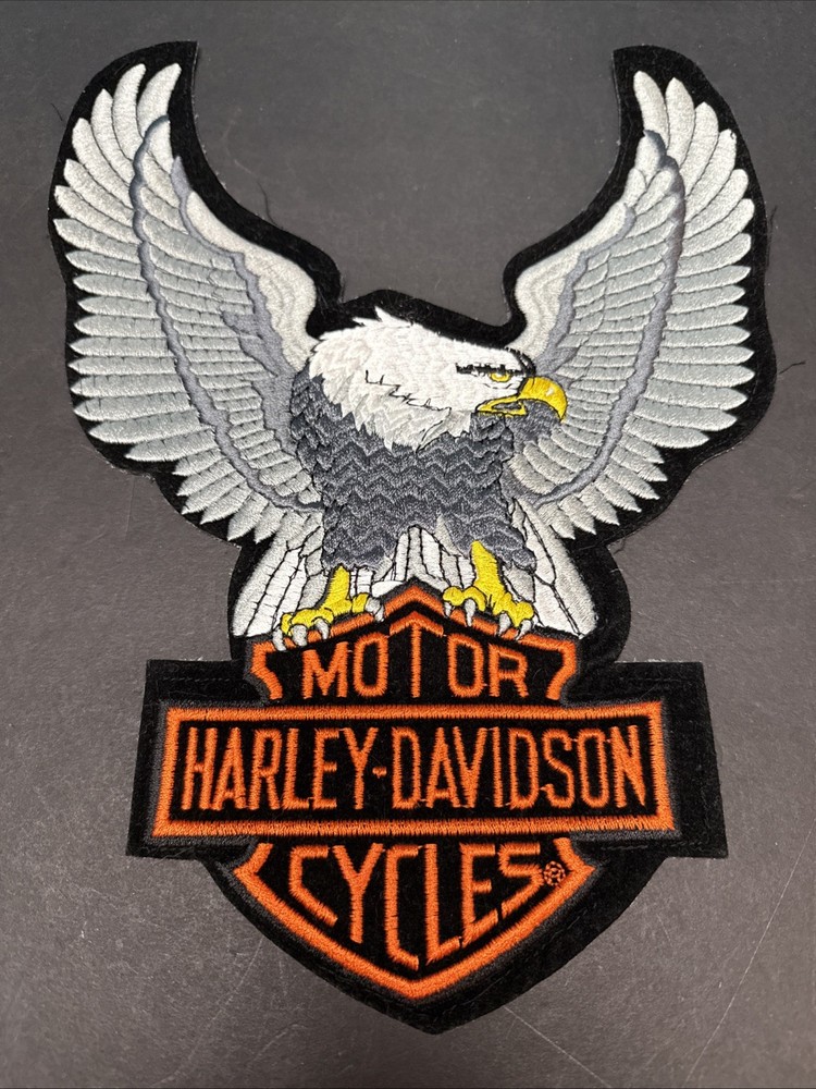 Harley Davidson Motorcycles Patch Large Approx 10”x13” Never Used - Bald Eagle