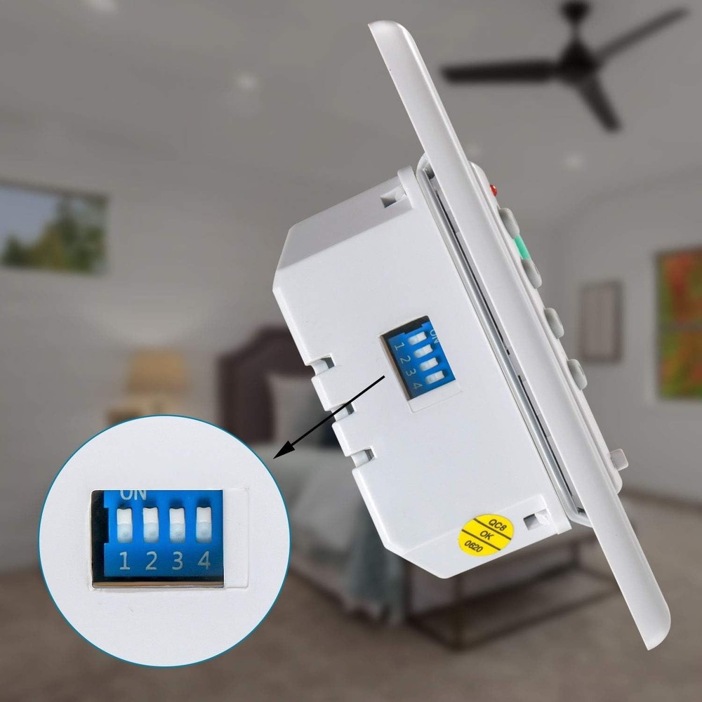 Wall-Mounted 3-Speed Fan Control & Light Dimmer - Compatible with Most Models