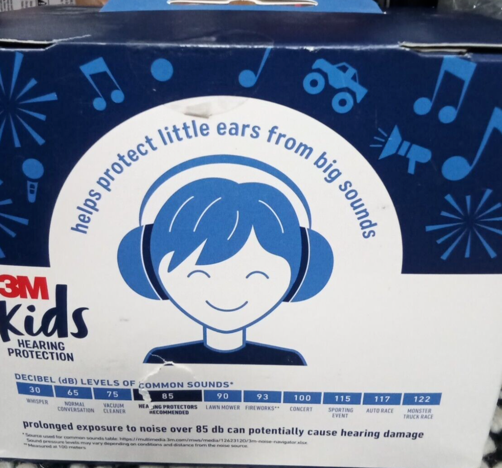 3M Basic Hearing Protection Earmuffs#PKIDSB-BLU