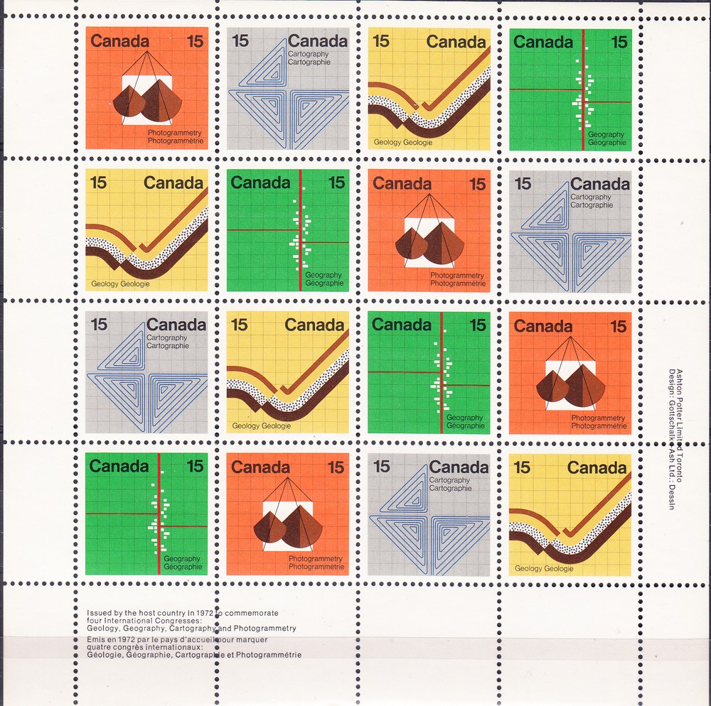 W CANADA 0582-585a LR2 SCIENCE TECHNOLOGY LOWER RIGHT PRINTING