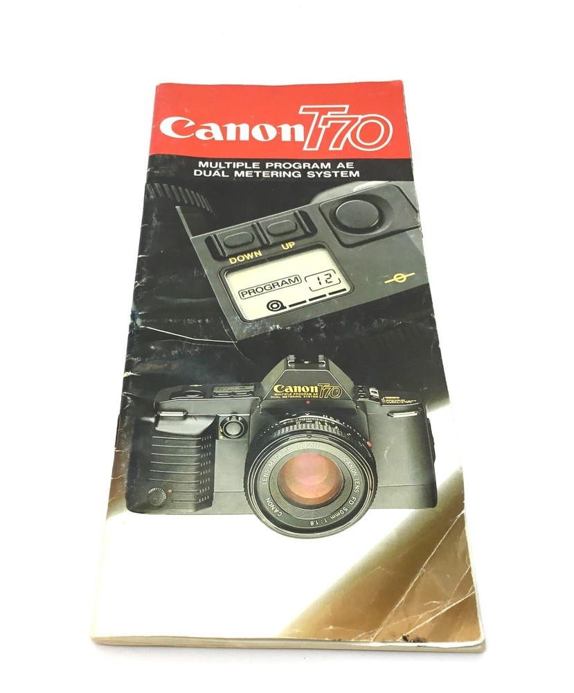 CANON Camera T70 Multiple Program AE Dual Metering System Guide Book