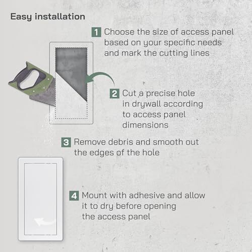6x12 Access Panel - Easy Access Doors - ABS Plastic - Access Panel for Drywal...