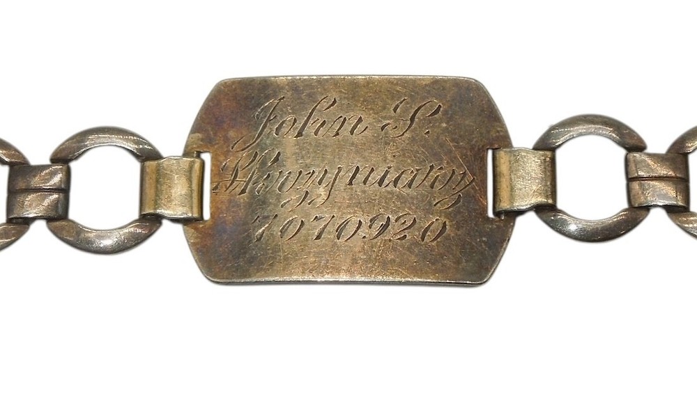 Original WWII Named US ID Bracelet 025 Gold Content CA11